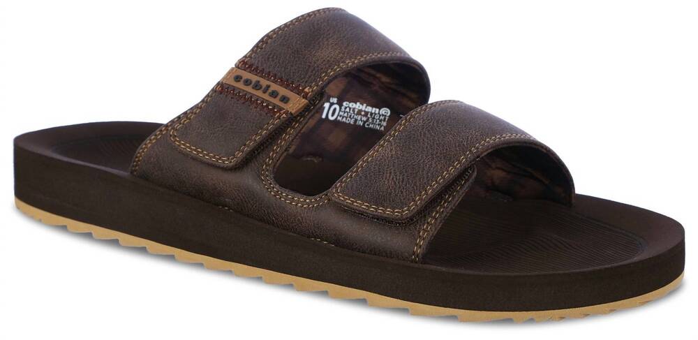 NEW COBIAN men's trestles trek slide sandals in chocolate